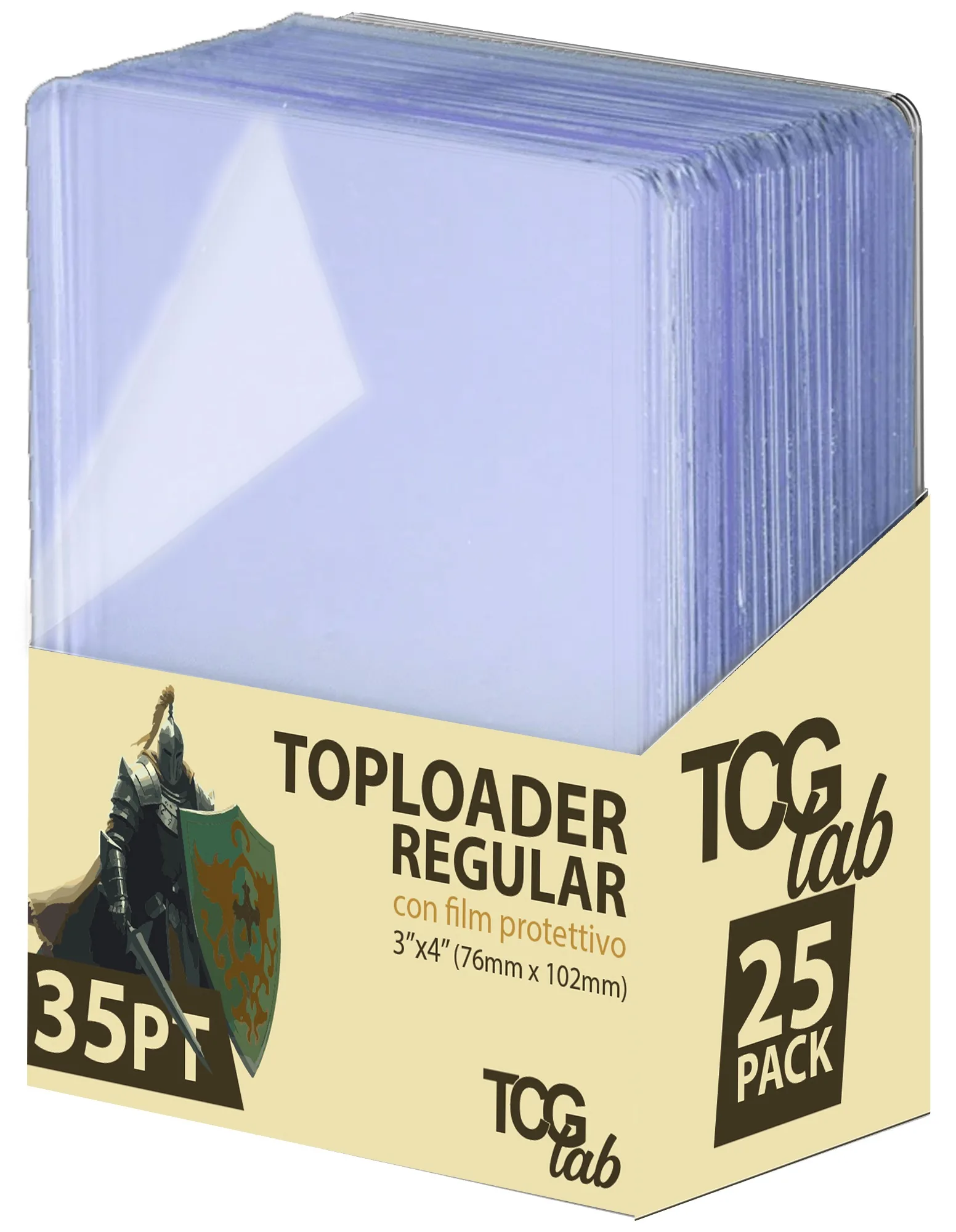 Box 25 Toploader - Classic Blue con Film Protettivo