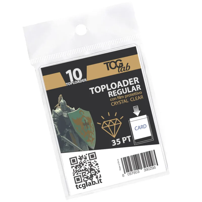 Pack 10 Toploader - Crystal Clear con Film Protettivo
